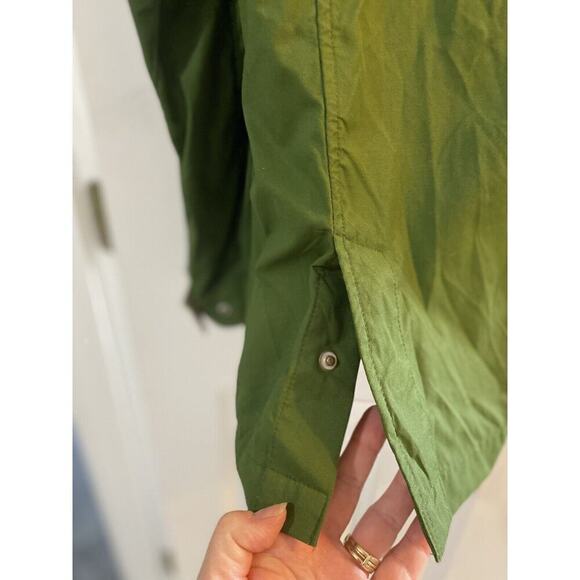 Orvis Jacket Lady Large Barn Chore Hood Green Zip-Up Utility Raincoat Pockets XL - Picture 9 of 16